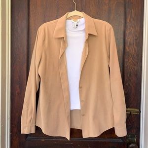 Vtg Talbots suede camel tan suede jacket blazer